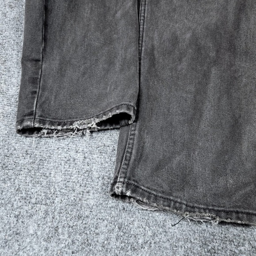 Y2K Polo Ralph Lauren Jeans 14x31 Black Denim Relaxed Faded Grunge Vintage Moto - Picture 8 of 12